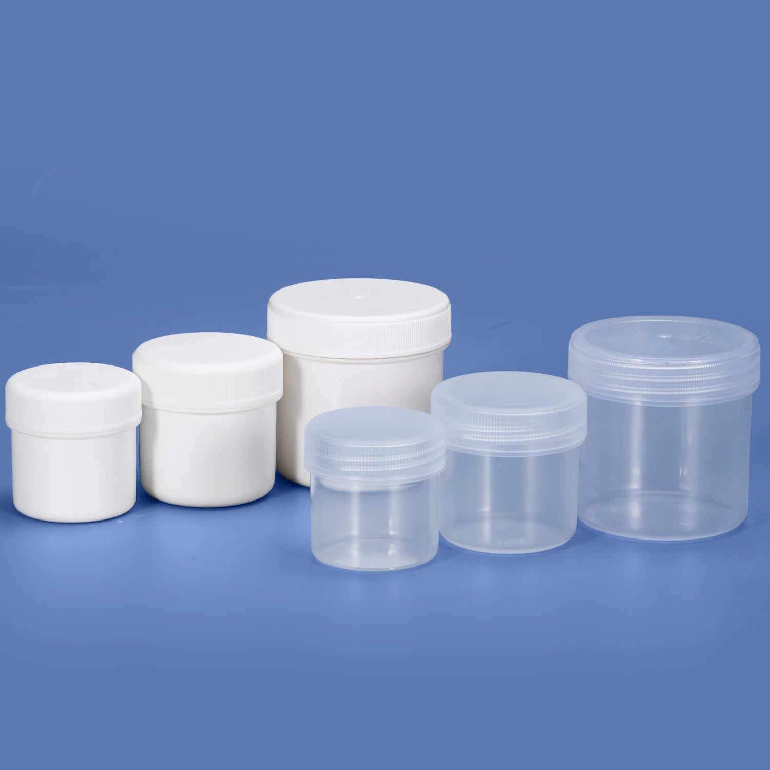 30g 50g 100g Custom Colors Labels Empty Plastic Can Leakproof Protein Milk Powder Food Storage Pill Container Jar with Screw Lid