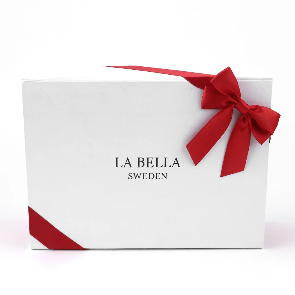 Custom Logo Printed Gift Box Pre-tied Satin Ribbon Bow with Elastic Band Loop MegaBDM