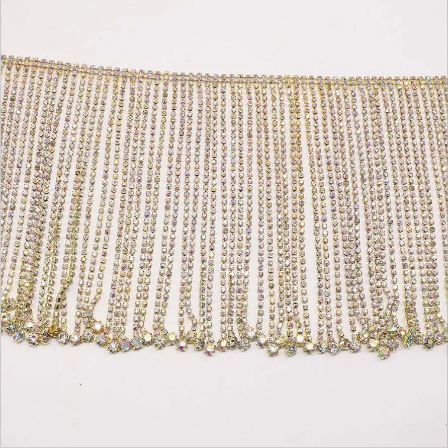 Gillian Factory Direct 14.5cm Handmade Tassel Rhinestones for Clothing Garment Designs