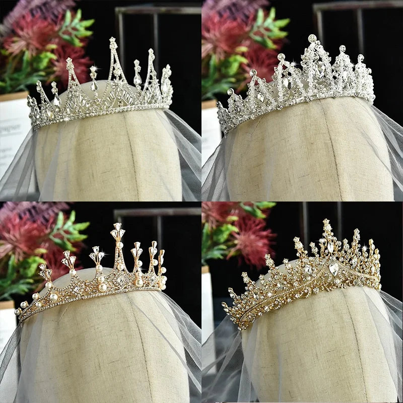 Tiara Wedding Bridal Birthday Kids Crystal Headband Bride Happy Little Girls Gold Woman Crowns and Tiaras Pageant