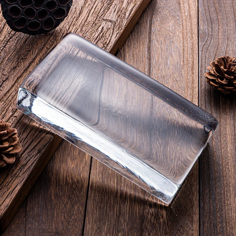 50*100*200mm Hollow Sintered Rectangular Glass Bricks Clear Building Blocks for Modern Office Building Decoration