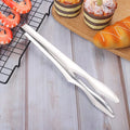 201 Stainless Steel Korean Style BBQ Toast Clamp Metal Serving Tongs for Charcoal Candy Steak Bread Fryi-for Food Barbecue