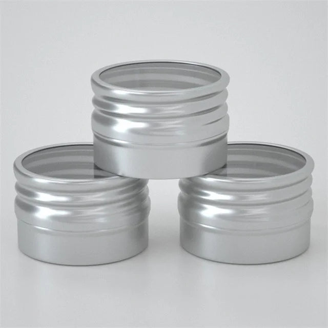 Hot Sale 10ml/10g Silver Aluminum Jars D30*H19mm Lip Balm Face Cream Skin Care Eye Cream Tin Lid for Perfume Blush Lotion