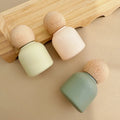 Luxury Bamboo Lid Glass Body 10ml Roll-On Essential Oil Bottle for Skin Care Cream Face Cream Custom Color Screen Printed Carton