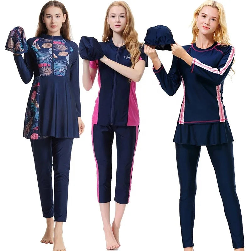 Traditional Muslim Clothing Modest Swimwear Islamic Bathing Suit Swimming Costume Surf Wear Fashion Hijab Swimsuit Wetsuit