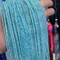 Jewelry Making Loose Gemstone Beads Strand Amazonite Faceted Energy Point Cut Beads