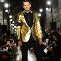 Shining Gold Jacket Men Suits Costume Homme Marriage Wedding Masculino Terno Tuxedo Slim Fit Groom Prom Blazer 2 Pieces
