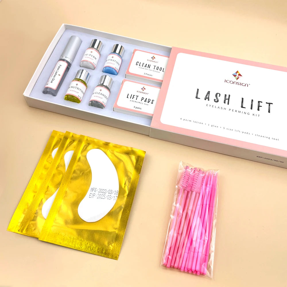 Iconsign Lashlift Kit Private Label Semi Permanent Lashes Kit Rehaussement De Cil Kit