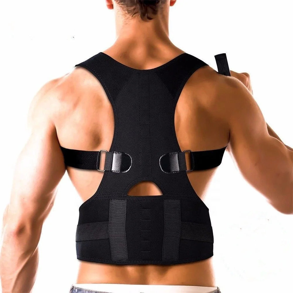 Adjustable Upright Royal Back Shoulder Brace Support Posture Corrector Correction with 10 Magets MegaBDM