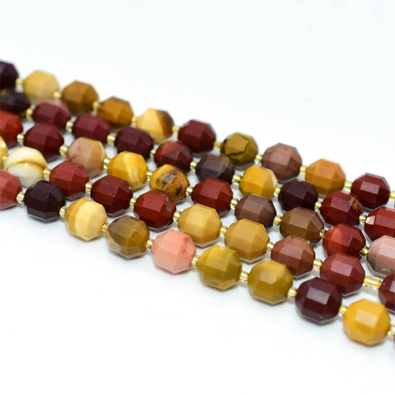 Wholesale 8mm Bucket Shaped Mookaite Jasper Loose Gemstone Beads For DIY Jewelry