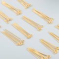 M815  50pcs/lot  Wholesale 18K Gold Plated Nickel Free Copper Needle Diy Handmade Jewelry Making Accessories