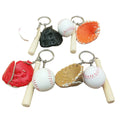 BSBH Fashion Custom Sport Keychains WIth Leather Baseball Set Keychain for Men Women Detachable Keyring Pendant Gift
