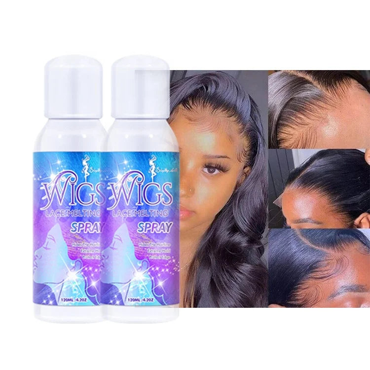 Customizie Logo Retain and Control a Natural Look Firm Hold Spray Lace Melting Spray Wig Adhesive