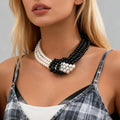 Layered Pearl Beaded Chain Knotted Choker Necklace for Women Korean Fashion Collar Accessories on Neck 2025 Female Jewelry Gifts
