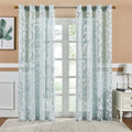 Ready Made Elegant Nets Tulle Warp Knitting Sheer Curtain Voile Soft Snowflake Pattern Semi Sheer Curtains for Home