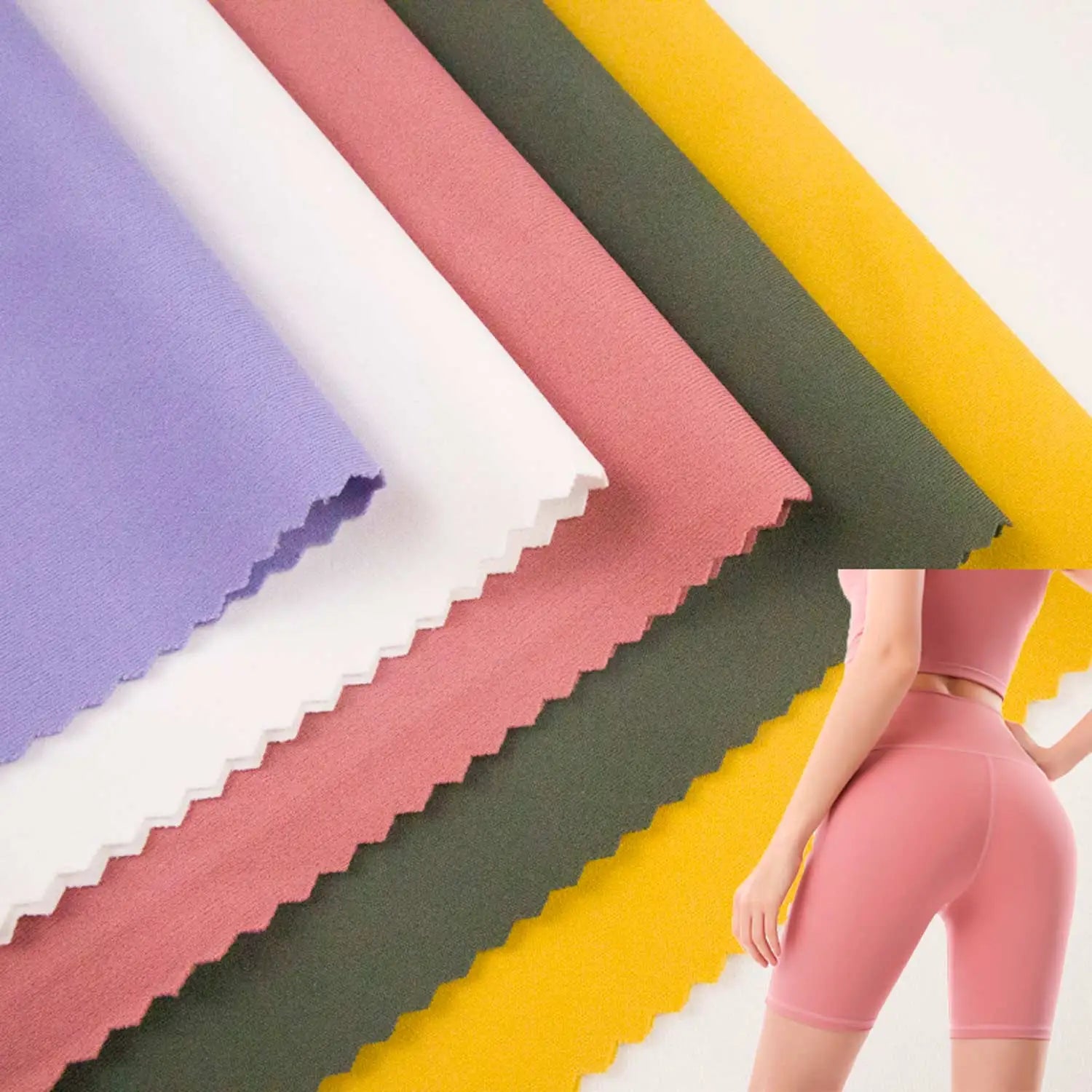 Double Sided Fabric 230g Good Quality Stretchy Breathable Matte Nylon Fabric for Sports