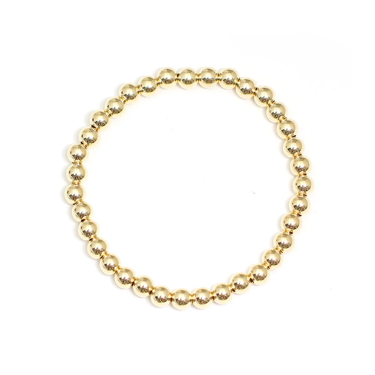 Gold Filled and Sterling Silver  Beaded Layering Bracelet Round Unique Gift Ideas More Size for Choose