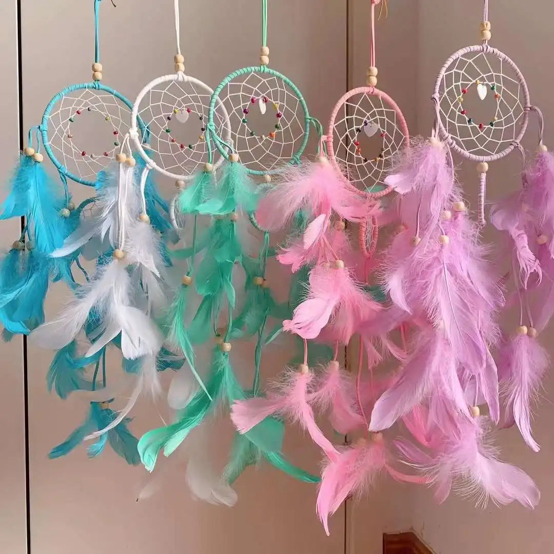 Factory Wholesale Handmade Eco-friendly Fashion Trend Tree of Life Hanging Rose Amethyst Crystal Gemstone Dreamcatcher