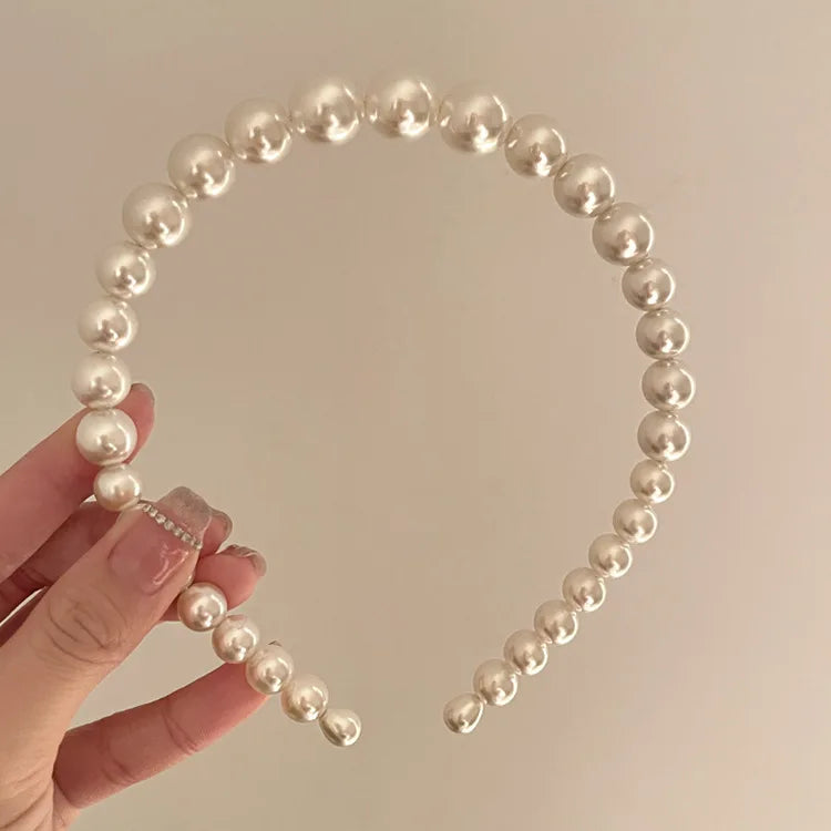 ShangHai 2024 Korean New Design Retro Pearl Accessories Hairband Fashion Girl Sweet and Elegant Headband