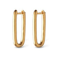 Gemnel Fashion Jewelry 925 Silver Medium Gold Hoop Huggie Earrings Women