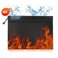 Best Silicone 15"x11" Large Safe Travel Zipper File Organizer Waterproof Fireproof Document Bag for Jewelry/Lipo/Money