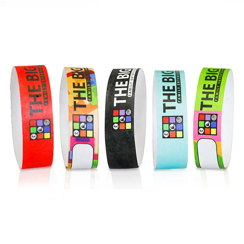 One Time Use Waterproof Tyvek Paper Wristband Event Festival Wrist Bands Bracelet With Logo Tyvek Wristbands