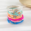Handmade Bohemian Clay Bead Stackable Adjustable Length Men's Stached Shell Devil Eye Charm Bracelet Jewelry Quake Brand
