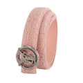 Custom Logo Wholesale Fashion Casual Horsehair Pin Buckle Pale Buckle Alloy Genuine Leather Belt