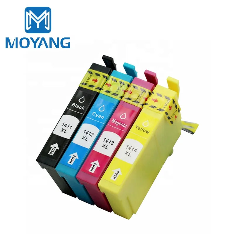 MoYang Compatible for EPSON T1411-4 Ink Cartridge Stylus ME32/320/330/350/535/560W/620F WorkForce WF-3011/7511/7521 Printer