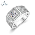 Holycome 6.5mm VVS White Color Diamond Men Moissanite Hip Hop Sterling Silver 925 Rings