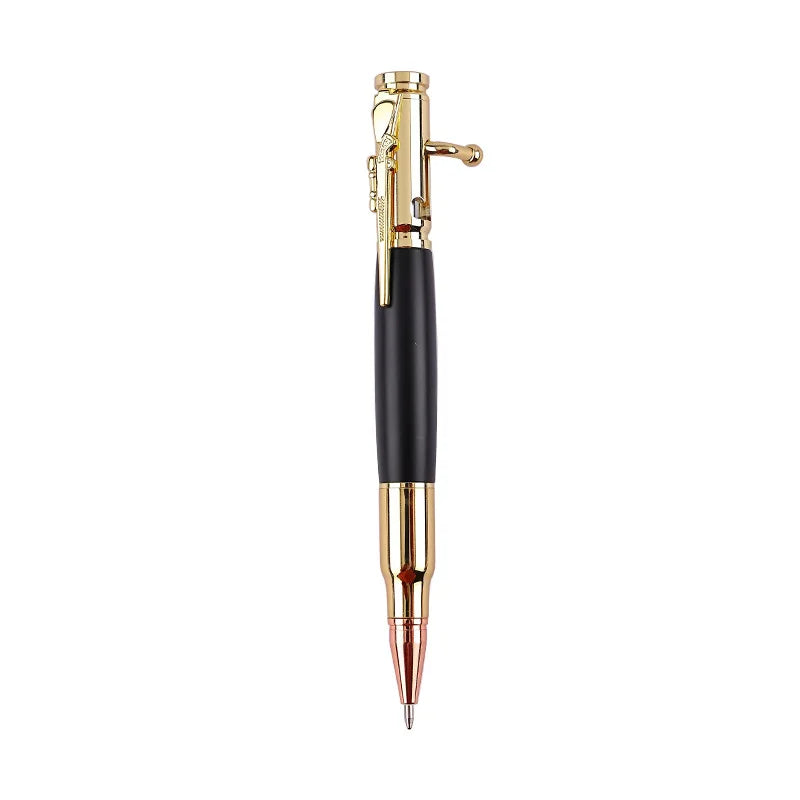 Wholesale Decompression Metal Bullet Gun Pen With Logo for Cheap Price Gold Rose Gold Gunmetal Mirror Glossy Finished