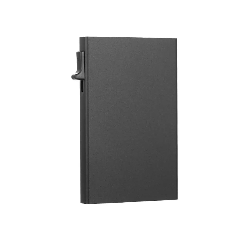 2024 Hot Selling Rfid Blocking Anti Theft Thin Slim Minimalist Metal Aluminium Case Automatic Credit Card Holder Pop up Wallet