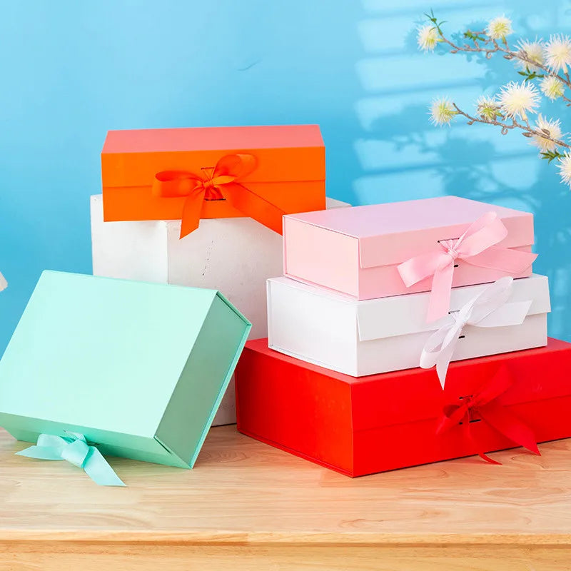 Hot Sale Large Gift Box with Lid for Presents with Ribbon and Magnetic Closure Magnetic Gift Box for Birthday Wedding