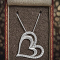 New Women's Christmas Gift Gold Plated Heart Cut Zircon Charm Pendant Necklace 14KT White Gold