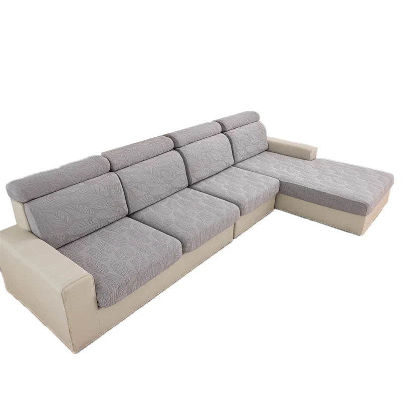 Custom Size Jacquard Protected Sectional Sofa Cushion Cover Multy-Color Stretched Seat Cover for Home Use