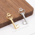 Custom Vintage 18K Gold Plated Stainless Steel Key Metal Pendant Jewelry Making Findings Bracelet Earring Pendants Charms