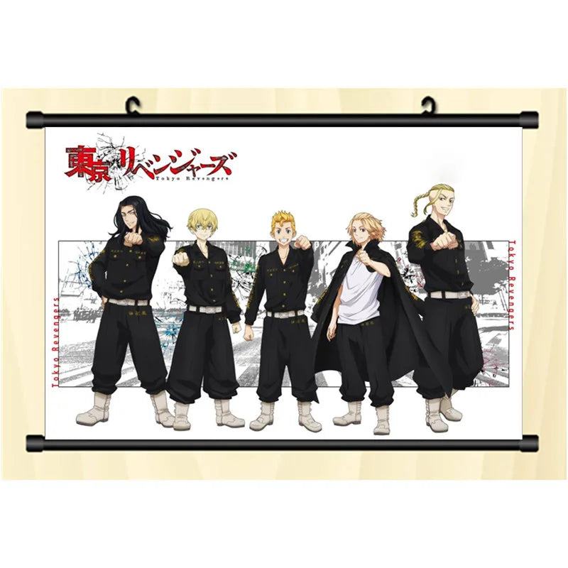 30*45CM Tokyo Avengers Poster Anime Wall Hanging Scroll Manga Canvas