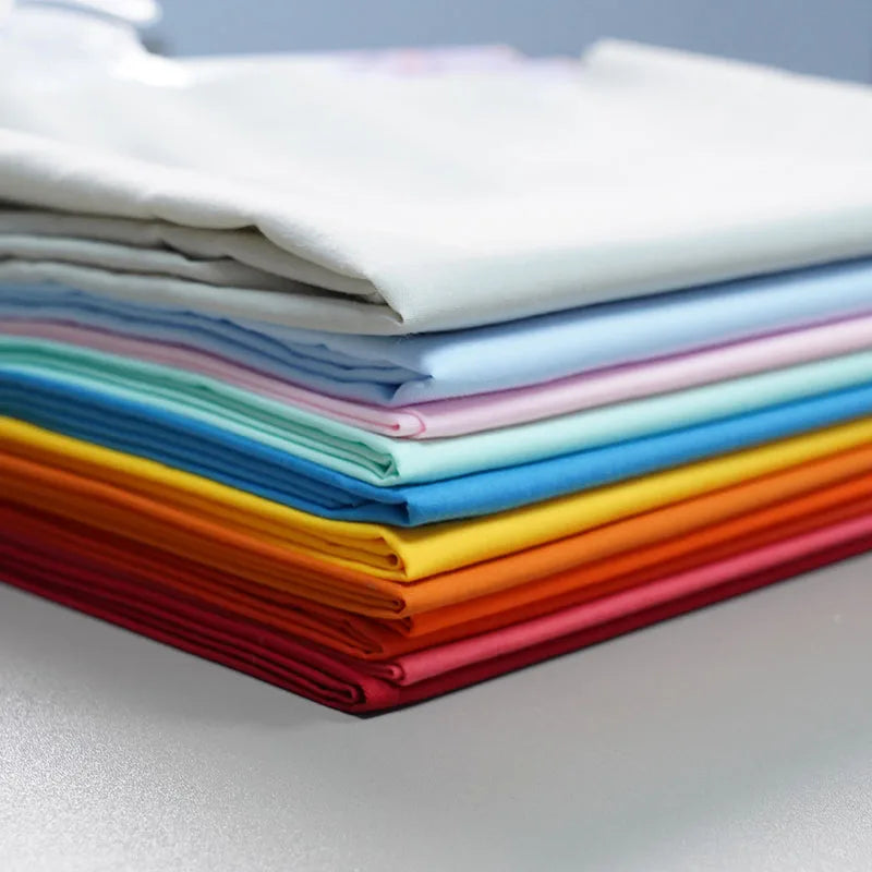 Longjing TC 90/10 Poplin White and Dyed Color Fabrics 100GSM Brushed Pocket Fabric for Garments Bags and Dresses for Boys
