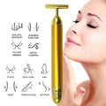 Dropshipping 24k Golden Pulse Electric Vibration T-Shape Face Massager for Facial Lifting