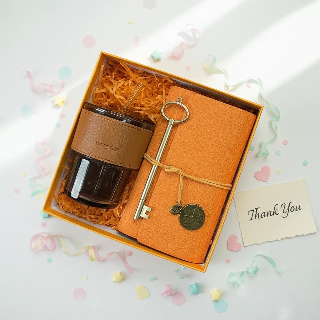 HBC Custom Christmas Notebook Straw Cup Custom Wedding Birthday & Event Favors Beautiful Holiday Gift Set