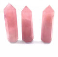 Natural Healing Crystal Point for Home Decoration Crystal Towers Dark Rose Quartz Point Wand Obelisk
