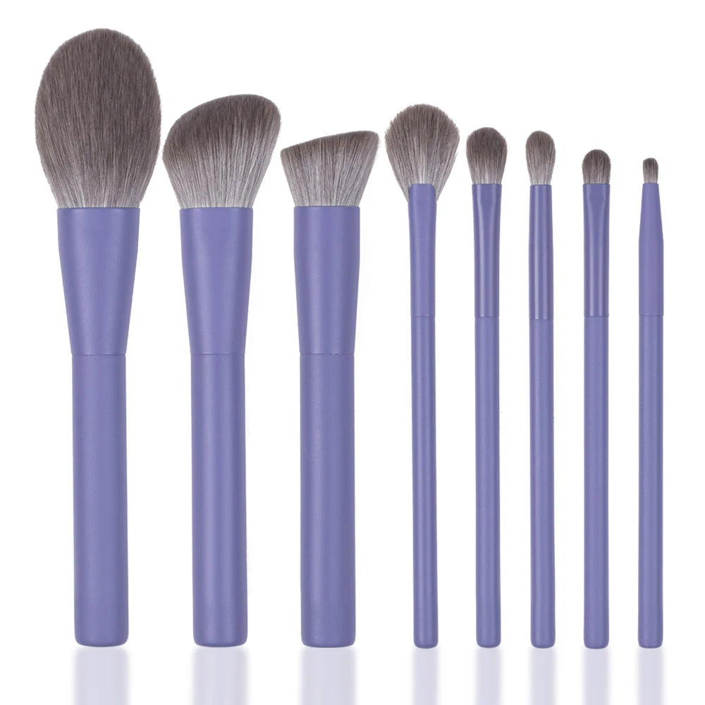 Personalised 2022 New 8 Wooden Eye Cute Cosmetic Foundation Concealer Vegan Wholesale Custom Logo Private Label Makeup Brushes