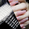 2025 Ultra-Thin New Nail Enhancers Full Half Use Nail Molds No Traces Hot Selling French Style Nail Patch for Finger Application