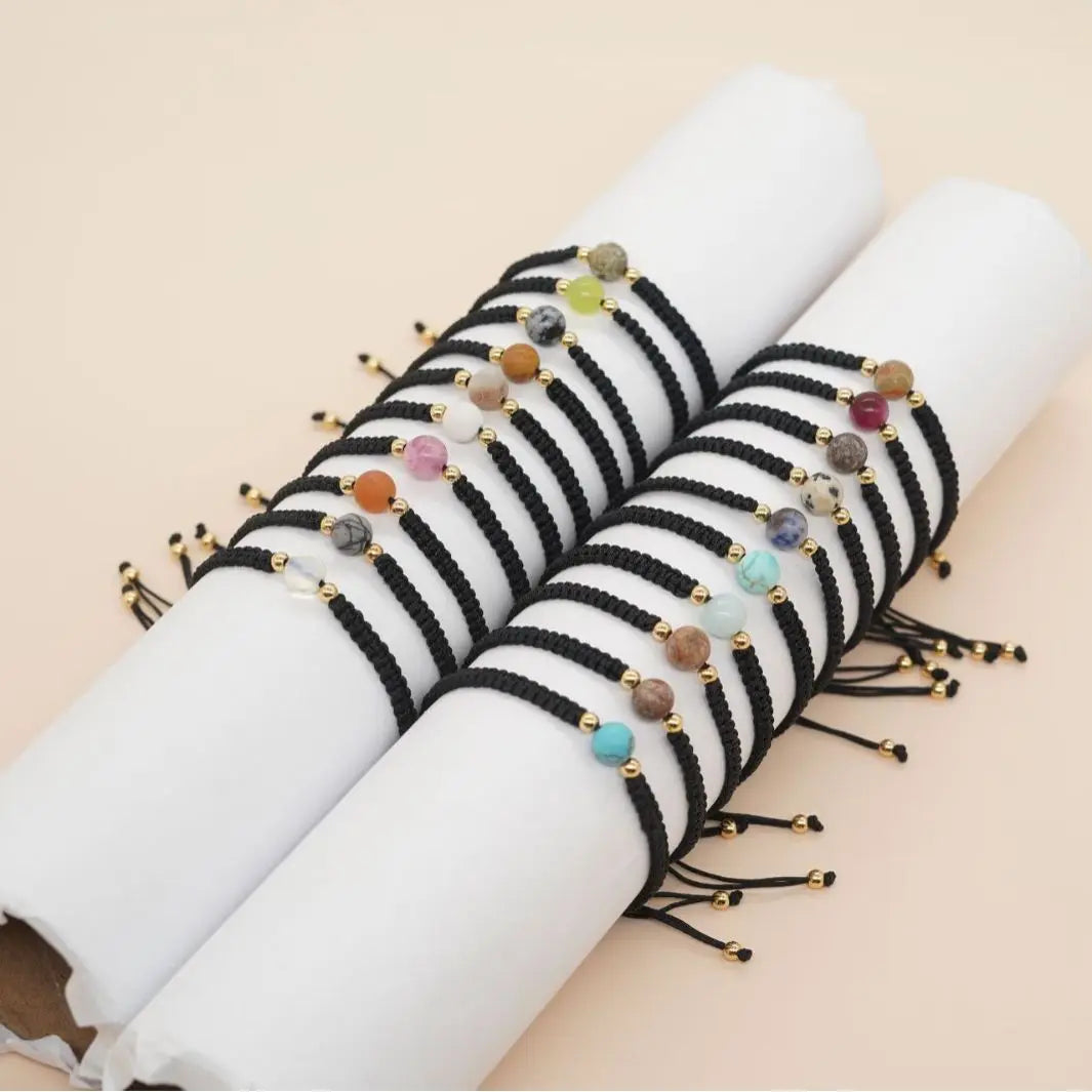 Go2boho Bohemian Minimalist Braided Bracelet Women Pulsera Men Summer Handmade Friendship Fashion Jewelry Natural Stone Bracelet