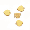 5Pcs 15mm Width Stainless Steel Peach Heart Small Eye Charms Pendants for DIY Jewelry Findings Necklace Bracelet Accessories