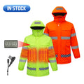 Winter Custom Usb Rechargeable Electric Heated Jacket Coats for Men Women High Vis Battery Heated Work Jacket Construction