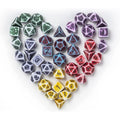 Unique Bulk Fun Bone DND Dice Set 7PCS Yellow Red Polyhedral Acrylic Dice for Dungeons and Dragons Pathfinder RPG