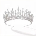 Handmade Cubic Zirconia Luxury Bridal Hair Accessories Tiara Wedding Crown Headpieces for Bride