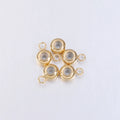 Factory Wholesale 8mm Round Hole Round Bead Connector Charms Mirror Polish Stainless Steel Charms for DIY Jewelry