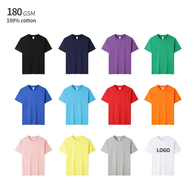 180 Grams Custom Branded Man White T-Shirt Custom Tshirt Oversized Cotton T Shirt for Men